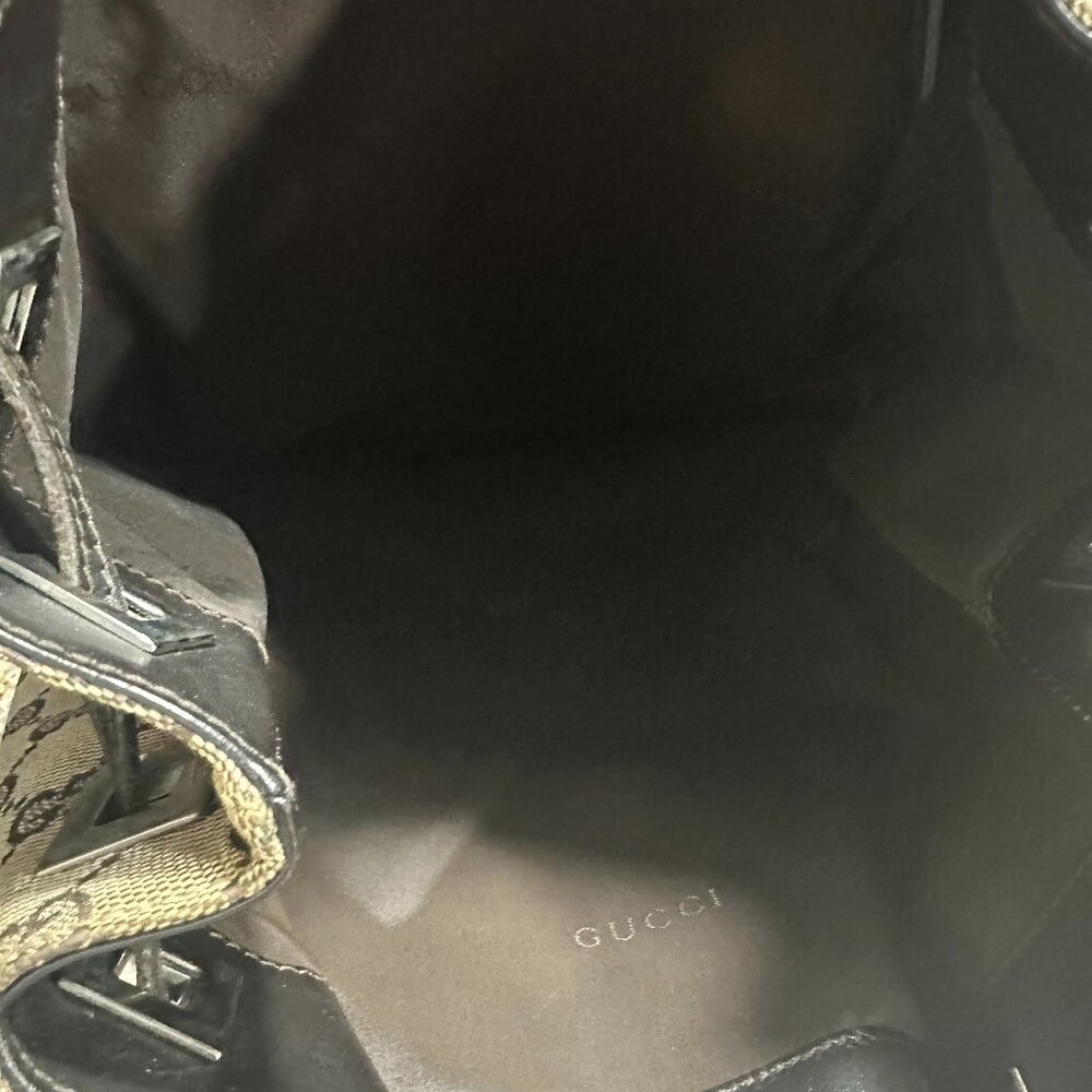 Gucci GG Pattern Rucksack Drawstring Backpack - Picture 12 of 16